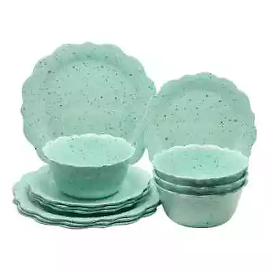 The Pioneer Woman Juliette 12-Piece Melamine Dinnerware Set Teal • $22.76