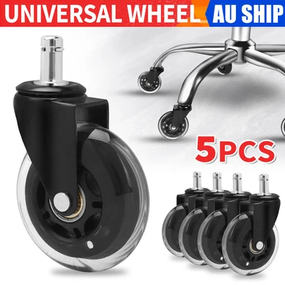 $21.45 • Buy 5PCS 3  Swivel Caster Chair Wheels Rubber Home Office Furniture Ring Heavy Duty	
