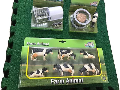 Kids Globe Farm Yard Cows / Calves Play Sets + 9ft Sq Artificial Grass Play Area • £73.36