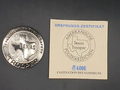 £25.81 • Buy Texas Trooper Department USA Police Police Badge Badge Brand Badge Badge Order
