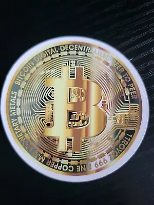 Bitcoin Sticker Gold Crypto Currency Decal Waterproof & Durable • $1.99