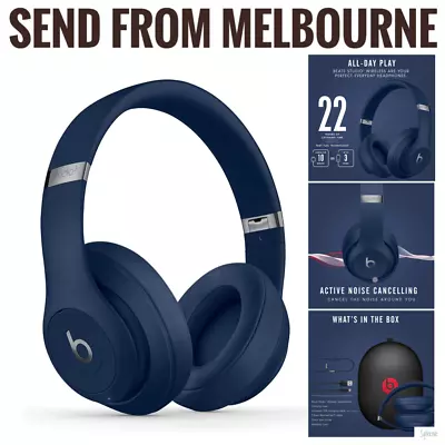 (NEW In BOX) Genuine Beats Studio3 Wireless Over-Ear Headphones - BLUE AU STOCK • $377.41