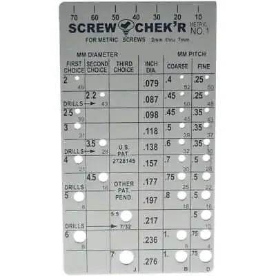 Metric Screw Thread Checker M2 To M7mm Stainless Steel Thread Gauge • $17.98