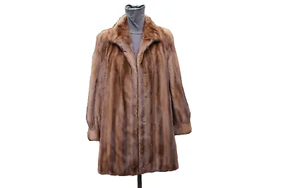 Sample Sale-demi Buff Golden Brown Mink Fur Car Coat Stroller  Size 10 12 • $495