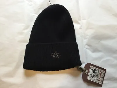 Nwt A Kurtz Black Logo Mens Warm Knit Winter Beanie Hat • $13.34