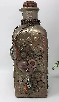 Altered Steampunk Bottle • $59