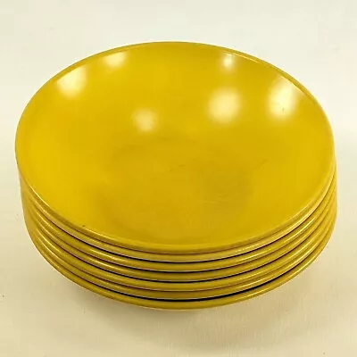 Vintage 1950's 7 Piece Set Of Harvest Gold/Mustard Yellow Small Melamine Bowls  • $15