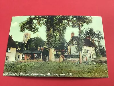 £2 • Buy Old Village & Church, Littleham, Nr Exmouth - Early 20C Postcard