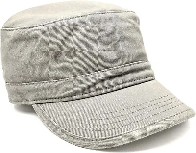 Army Cap - Everyday Use Military Style Hat - Cotton Washed (Grey) • $7.99