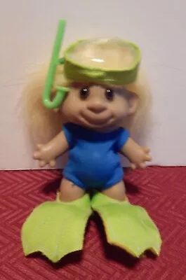 Monkey Face Troll Doll 3.75  Tall Wearing Scuba Vintage • $19.99