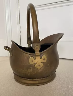 Antique Vintage Brass Coal  Bucket • £15