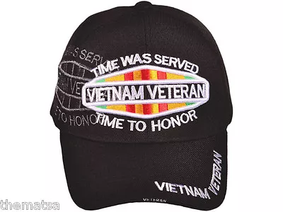Viet Nam War Veteran Time Was Served Time Honor With Ribbons Embroidered Hat Cap • $33.24