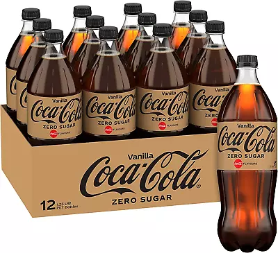 Coca-Cola Zero Sugar Vanilla Soft Drink Multipack Bottles 12 X 1.25L • $31.08