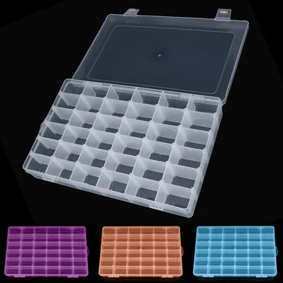 £10.99 • Buy 36 Grids Adjustable Compartments Storage Box Plastic Bead Case Jewelry Organizer
