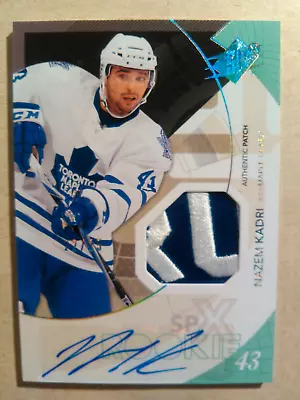 NAZEM KADRI ROOKIE AUTO 22/25 PATCH 2010-11 UD SPX ROOKIE #193 Autograph Leafs • $220.41