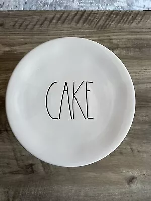 Rae Dunn  Cake  Pedestal Cake Stand White With Black Lettering  • $30