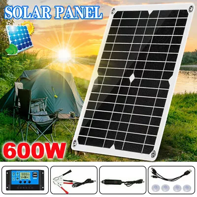 £19.99 • Buy 600W Solar Panel Kit 12V Battery Charger 100A Controller Caravan RV Boat Camping