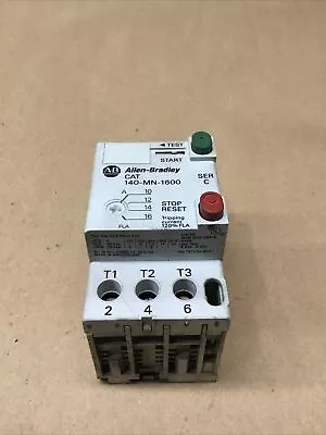 Allen Bradley 140-mn-1600 Ser C 600v 25a 3ph 20hp Manual Motor Starter #705k128 • $38.99