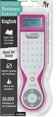 Collins Electronic English Dictionary Bookmark In Pink RRP £25 • £14.99