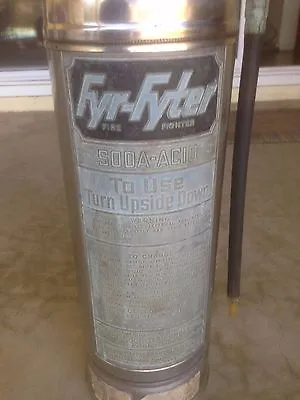 Vintage Fyr-Fyter Fire Extinguisher/  Stainless Steel 2.5 Gallon And 24 Inches  • $79