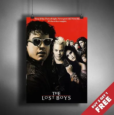 THE LOST BOYS 1987 MOVIE POSTER A3 A4 * Classic Old Vintage Vampire Film Print • £4.49