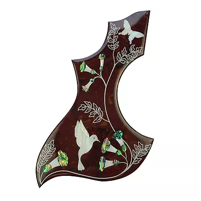 Hummingbird Abalone LEFT Pickguard For Gibson Acoustic Guitar Adhesive Back • $29.95