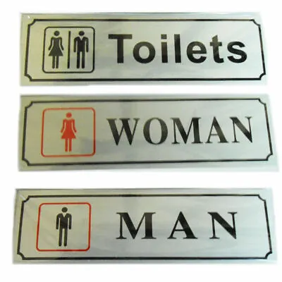 £2.99 • Buy Toilet Door Signs Plaques Ladies Gents Self Adhesive Bathroom WC Walls Stickers