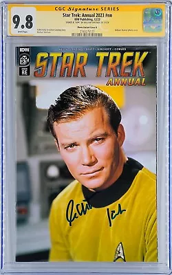 William Shatner  Kirk  Signed Photo Cover CGC SS Graded 9.8 Star Trek Annual #nn • $448.98