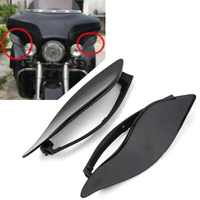 Black Motorcycle Side Wind Air Deflector Fairing For Harley Touring Street Glide • $22.39