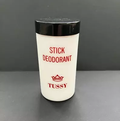 Vintage Tussy Empty Milk Glass Stick Deodorant Bottle Jar With Lid Advertising  • $9.95