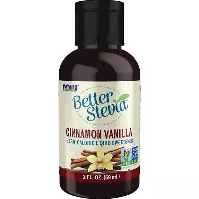 NOW Foods Better Stevia Liquid Sweetener - Cinnamon Vanilla 2 Fl Oz Liq • $10.29