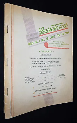 £105.62 • Buy COMPANY LETTER COPYING MACHINES 1934 Gestetner's Bulletin - COPY PROCESS