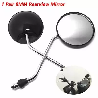 2pcs Motorcycle Scooters Electric Motorcycle 8MM Rearview Mirror Vintage Scooter • $32.52