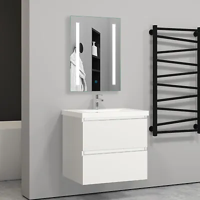 £182.99 • Buy 500 600mm Bathroom Vanity Unit Basin Sink Storage Wall Hung Cabinet Matt White