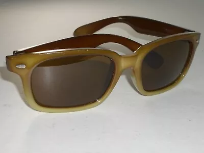 VINTAGE VUARNET Px FRANCE DEEP BROWN CRYSTAL LENS RECTANGULAR SUNGLASSES • $239.99