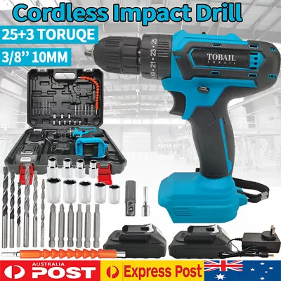 Cordless 10mm Impact Hammer Drill Driver Socket Battery Charger For Makita 18V • $56.99