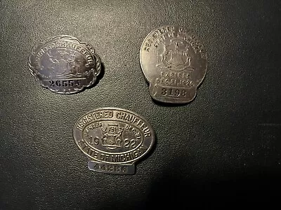 3 Michigan Chauffeur Badges 1919 1920 1922 With Pins Intact • $60