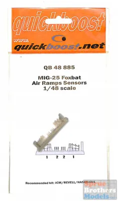 QBT48885 1:48 Quickboost MiG-25 Foxbat Air Ramps Sensors (ICM/REV/HAS Kit) • $12.69