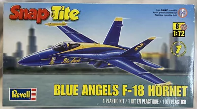 Revell Snap-Tite Blue Angels F-18 Hornet Fighter Jet Plane 1/72 Model Kit • $21.99