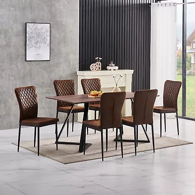 OAK Dining Table Set And 6/4 Grey Leather/Velvet Chairs Kitchen Table Set UK • £279.99