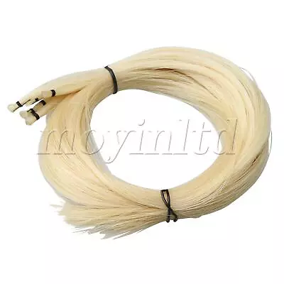 Violin Bow Hair Horse Hair Pack For Violin Parts Unbleached 50 Gram 830mm • $22.79