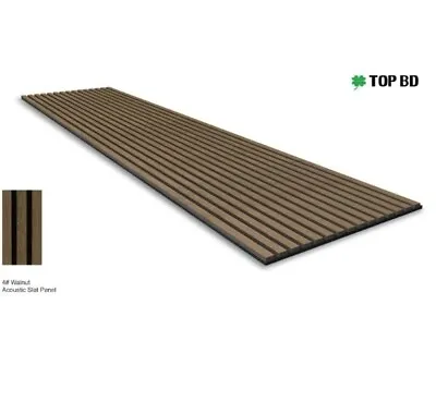 Walnut Veneer Slat Wall Panel Wood 3D Decorative Modern Panels • £99.99