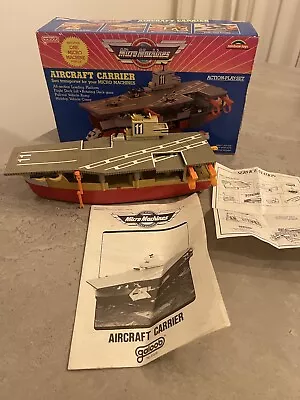Micro Machines - Vintage Aircraft Carrier And Original Instructions Box • $12.43