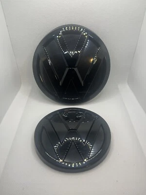 $65 • Buy Glossy Black Front & Rear Car Emblem SET Badge For VW MK7.5 GOLF 7.5 TSI TDI GTI