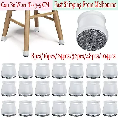 $22.58 • Buy 104pcs Ruby Slider Chair Leg Protector For Hardwood Floors Fits All Shape Chair