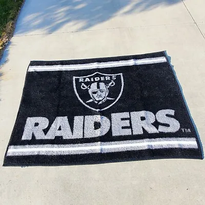 Vintage Biederlack Oakland Raiders Football Throw Blanket Wall Hanger 45 X 59 • $48.95