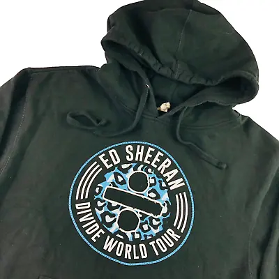 Ed Sheeran Men's Divide World Tour Concert Hoodie Sweatshirt Black • Medium • £25.63