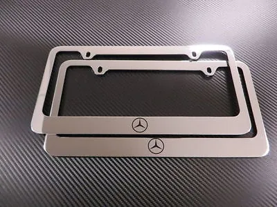 2 Brand New Mercedes-Benz LOGO Chrome METAL License Plate Frame  • $21.99