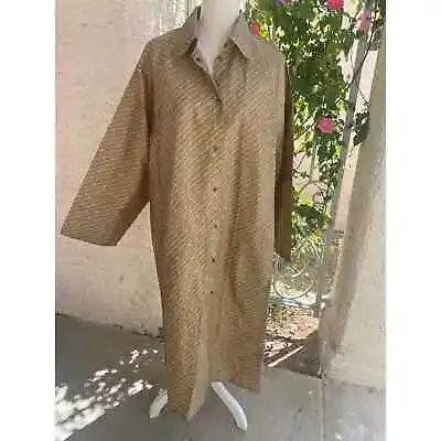 $29 • Buy Vintage Raincheetahs By Naman New York Size 14 Tan Cheetah Logo Trench Jacket