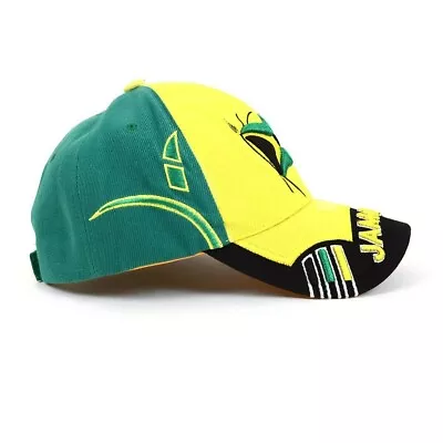 Jamaica Flag Adjustable 3D Yellow Embroidered Unisex Baseball Cap & FREE Bandana • $9.59